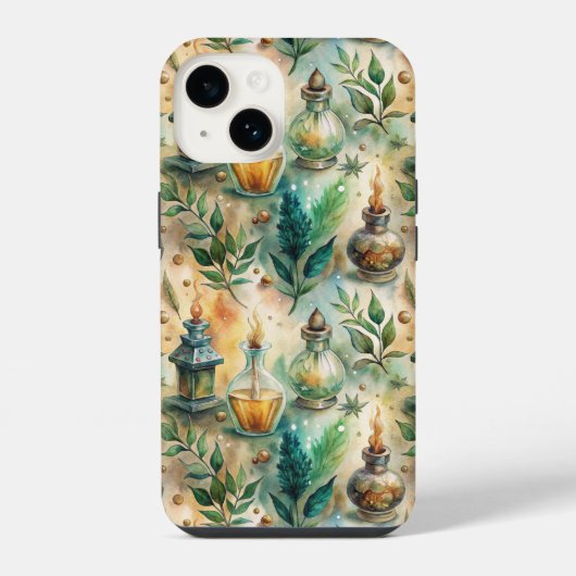  Apothecary Bottles Patroon (4) iPhone Hoesje (Achterkant)