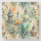  Apothecary Bottles Patroon (4) Stenen Onderzetter (Voorkant)