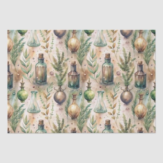 Apothecary Bottles Patroon (4) Tissuepapier (Voorkant)