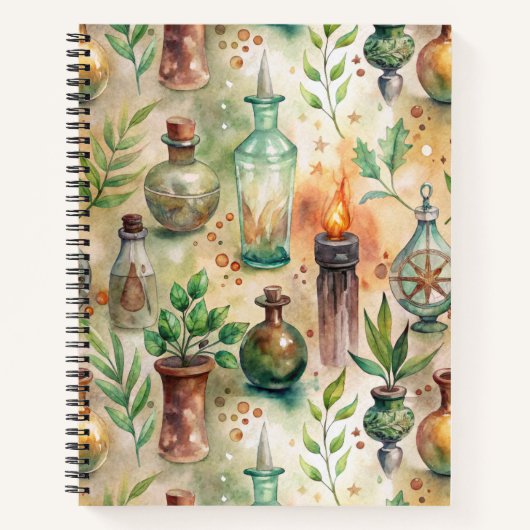 Apothecary Bottles Patroon (5) Notitieboek (Voorkant)
