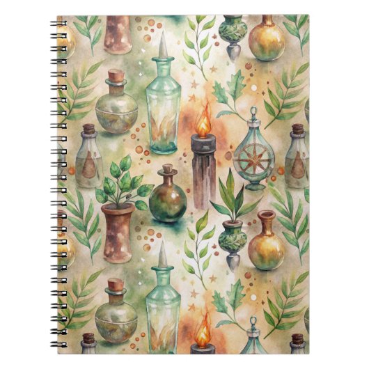Apothecary Bottles Patroon (5) Notitieboek (Voorkant)