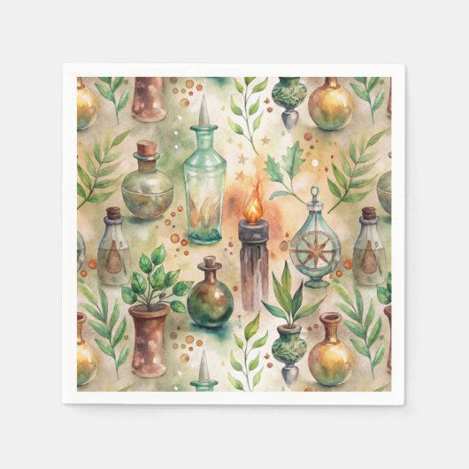  Apothecary Bottles Patroon (5) Servet (Voorkant)