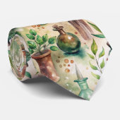  Apothecary Bottles Patroon (5) Stropdas (Opgerold)