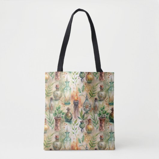  Apothecary Bottles Patroon (5) Tote Bag (Voorkant)