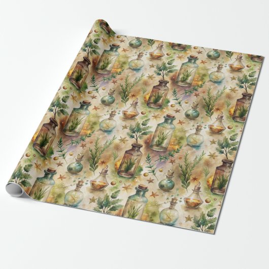 Apothecary Bottles Patroon (6) Cadeaupapier (Uitgerold)