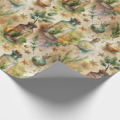 Apothecary Bottles Patroon (6) Cadeaupapier (Hoek)