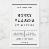 Apothecary Candle Business Rectangle Productlabel Voedselcontainer Etiket (Enkel label)