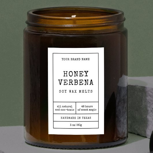 Apothecary Candle Business Rectangle Productlabel Voedselcontainer Etiket