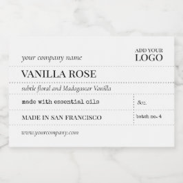 Apothecary Candle of Bath Product Label Voedselcontainer Etiket