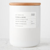  Apothecary Candle of Bath Product Label Voedselcontainer Etiket (Voorkant)