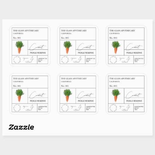 Apothecary Carrot Label (Vel)