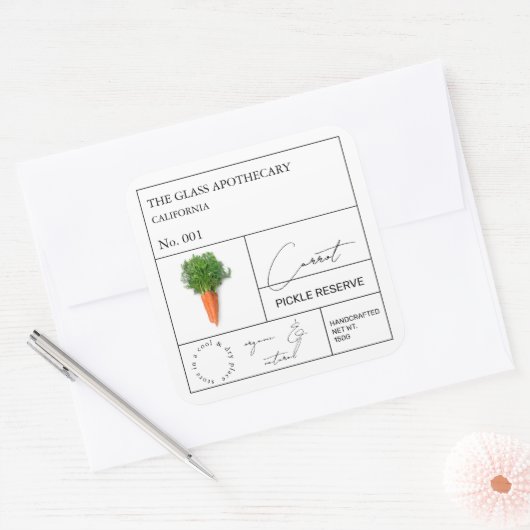 Apothecary Carrot Label (Envelop)