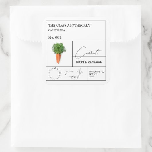 Apothecary Carrot Label (Tas)