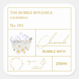 Apothecary Chamomile Bubble Bath Label