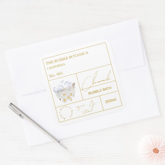 Apothecary Chamomile Bubble Bath Label (Envelop)