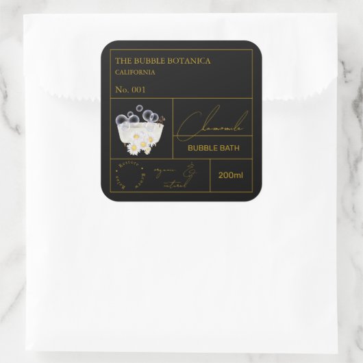 Apothecary Chamomile Bubble Bath Label (Tas)