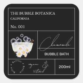 Apothecary Chamomile Bubble Bath Label