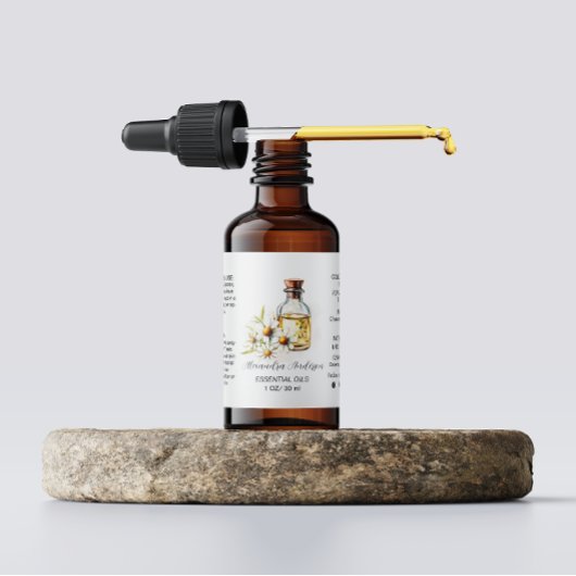 Apothecary Chamomile Essential Oils Waterverf Etiket