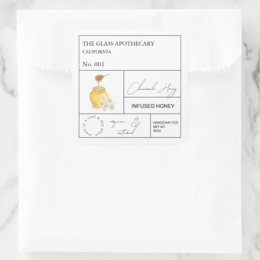 Apothecary Chamomile Infused Honey Label (Tas)