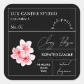 Apothecary Cherry Blossom Geurkaars Label (Voorkant)