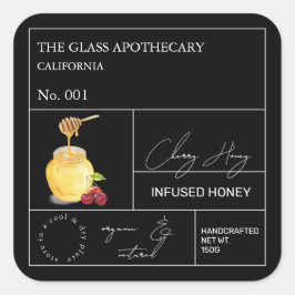 Apothecary Cherry Infused Honey Label