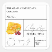 Apothecary Cherry Infused Honey Label (Voorkant)