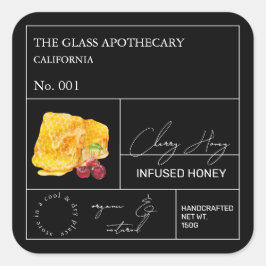 Apothecary Cherry Infused Honey Label