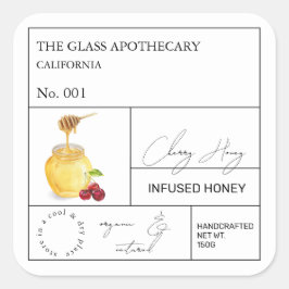 Apothecary Cherry Infused Honey Label