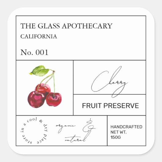 Apothecary Cherry Label (Voorkant)