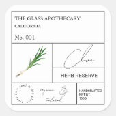 Apothecary Chive Label (Voorkant)