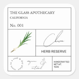 Apothecary Chive Label