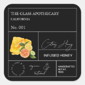 Apothecary Citrus Infused Honey Label (Voorkant)