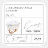 Apothecary Coconut Bubble Bath Label (Voorkant)