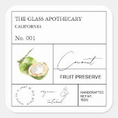 Apothecary Coconut Label (Voorkant)