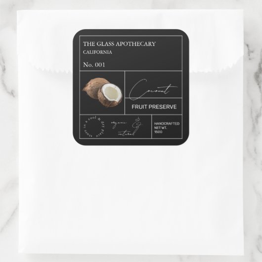 Apothecary Coconut Label (Tas)