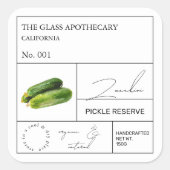 Apothecary courgette label (Voorkant)