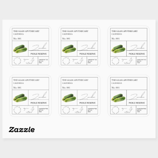 Apothecary courgette label (Vel)