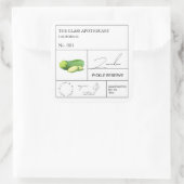 Apothecary courgette label (Tas)