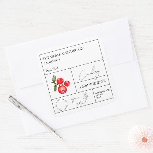 Apothecary Cranberry Label (Envelop)