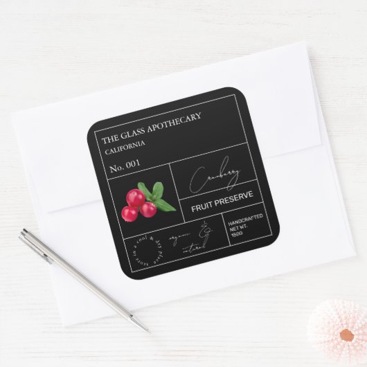 Apothecary Cranberry Label (Envelop)