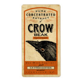  APOTHECARY CROW BEAK | HALLOEEN ETIKET (Voorkant)