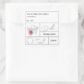 Apothecary Dahlia Bubble Bath Label (Tas)