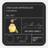 Apothecary Dandelion Infused Honey Label (Voorkant)