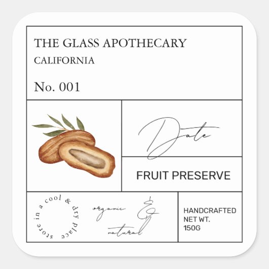 Apothecary Date Label (Voorkant)