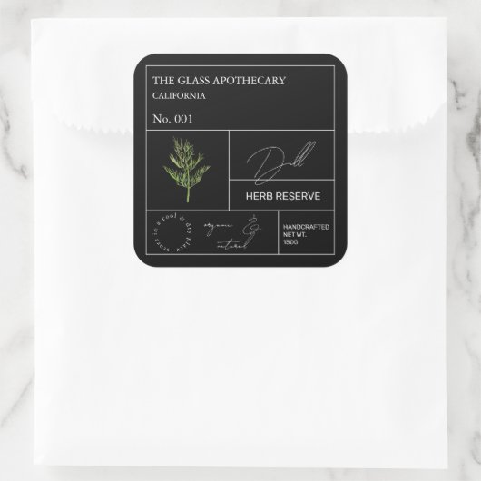 Apothecary Dill Label (Tas)