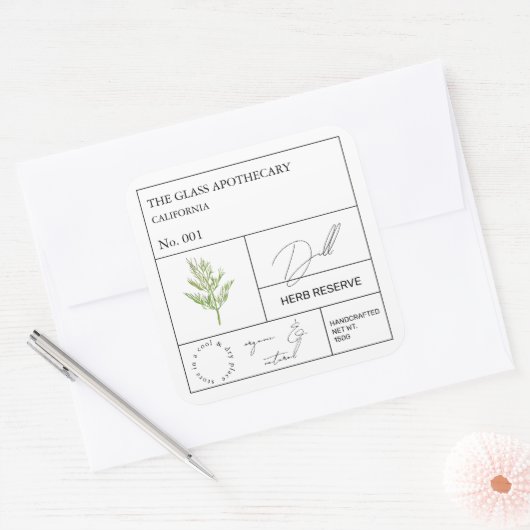 Apothecary Dill Label (Envelop)