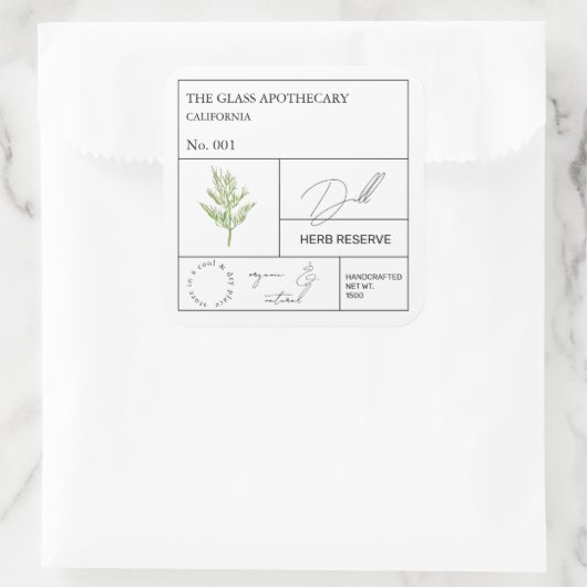 Apothecary Dill Label (Tas)