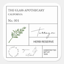 Apothecary Dragon-etiket Vierkante Sticker