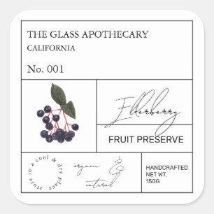 Apothecary Elderberry Label