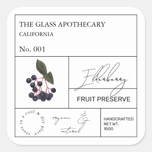 Apothecary Elderberry Label (Voorkant)